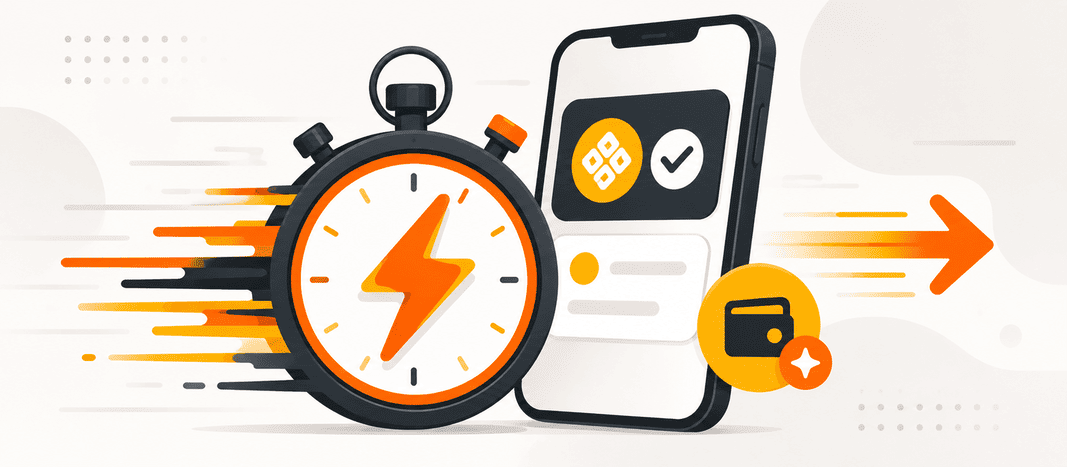Cronômetro e celular com Pix ilustrando empréstimo pessoal online seguro e rápido