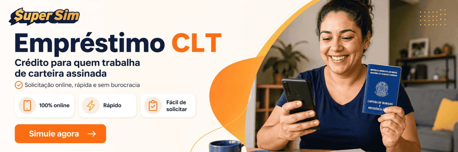 Pessoa feliz conseguindo um empréstimo destinado a pessoas com emprego formal